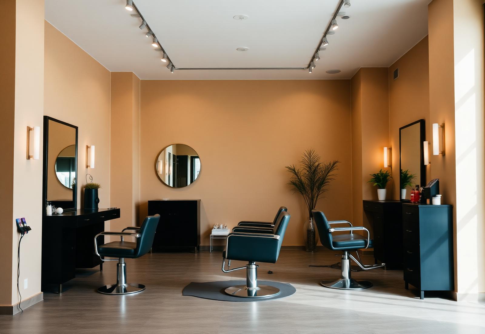 Wnętrze salonu fryzjerskiego Studio M